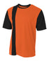 A4 Youth Legend Soccer Jersey (NB3016), Color 'Orange/Black'